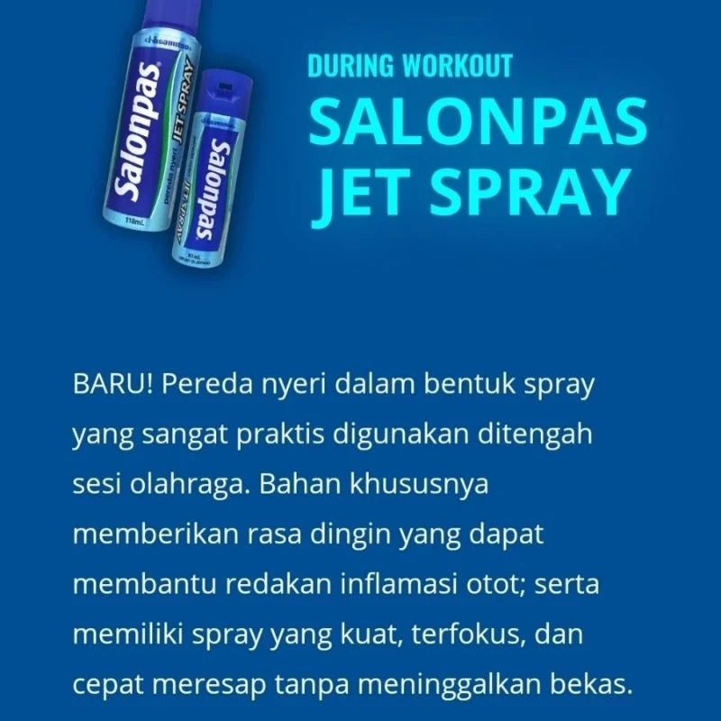 Salonpas Jet Spray pereda nyeri otot dan sendi 60ML & 118ML (SG)