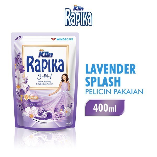 RAPIKA REFILL 1 Pouch - 3 in 1 -> Pelicin - Pewangi - Pelembut Pakaian (SG)