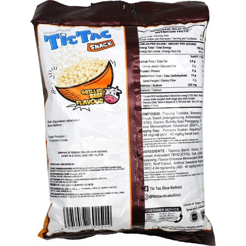 Dua Kelinci Tic Tac All Flavours 1 pack x 80gram HALAL  (SG)