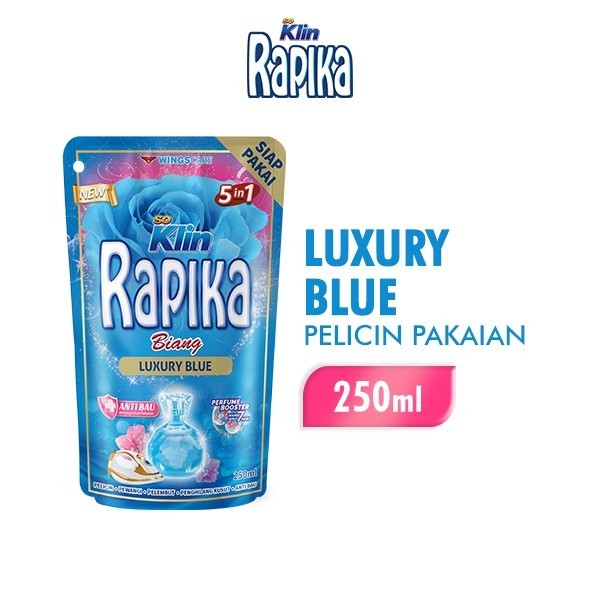 RAPIKA BIANG 1 Pouch x 250ml - Laundry Care - Pelicin, Pelembut, Pewangi, Penghilang Kusut, dan Anti Kuman (SG)