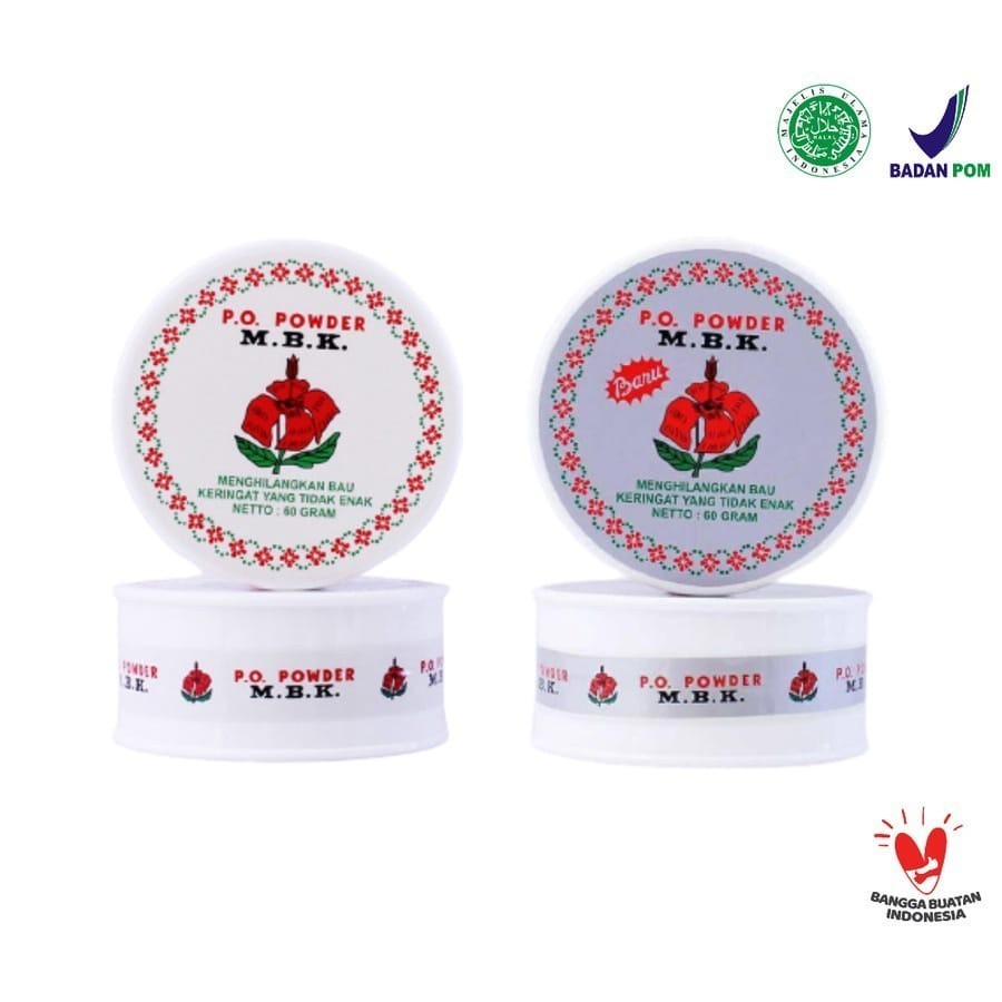 MBK Tin Putih | Silver | Biru Kemasan 60 gr Bedak Menghilangkan Bau Keringat (SG)