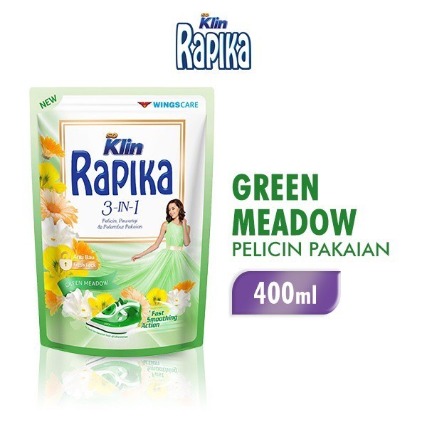 RAPIKA REFILL 1 Pouch - 3 in 1 -> Pelicin - Pewangi - Pelembut Pakaian (SG)