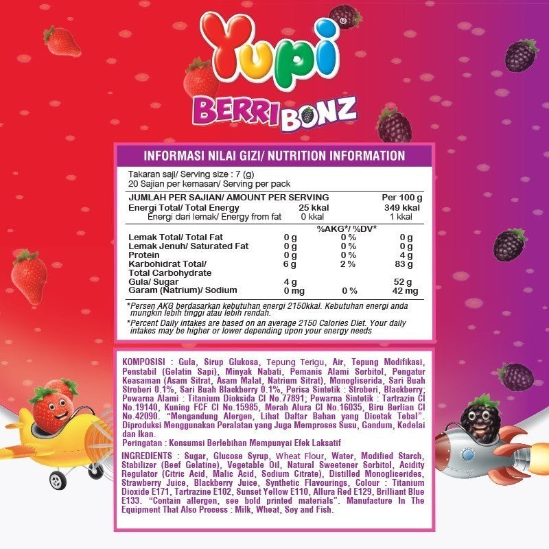 YUPI Yuppi Gummy Candy Jelly Permen Bundle per Box All Best Flavour (SG)