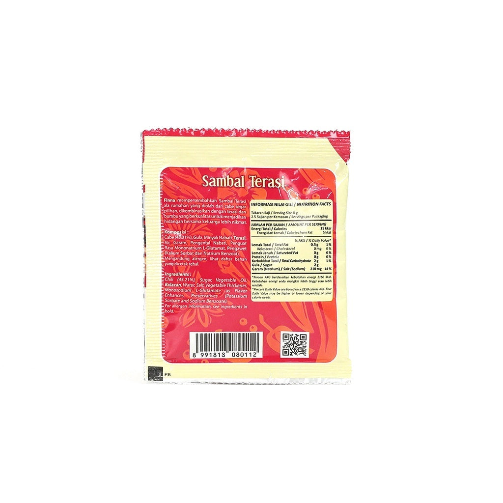 Sambal FINNA (Finna Chili) sachet 1 pcs | Jar Bottle 180gram | Pack 10 sachets AVAILABLE ALL VARIAN (SG)