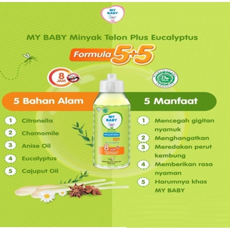 My Baby Minyak Telon (Telon Oil) PLUS 8-12 Hours Protection 30 ML 0r 60 ML or 90 ML or 150 ML mybaby minyaktelon (SG)