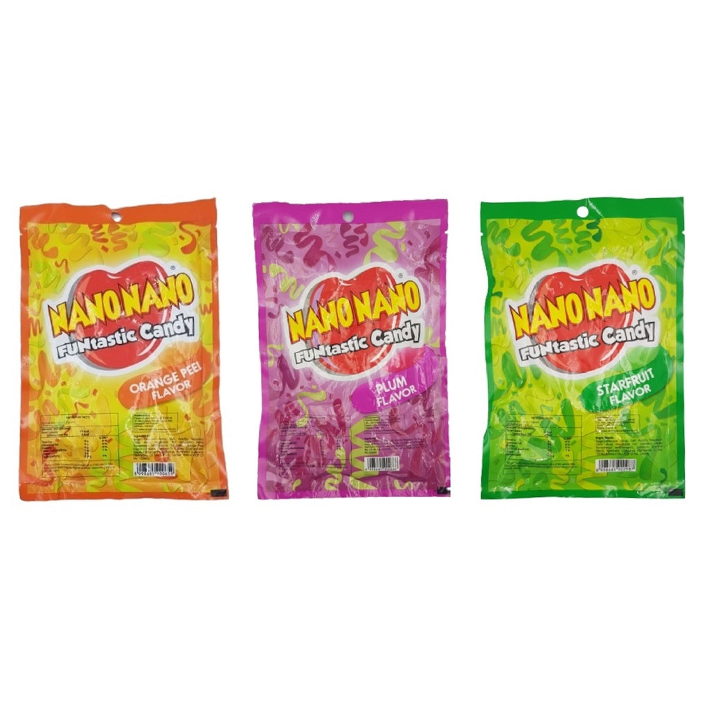 Nano Nano Candy Sweets Fruit HALAL per BOX contain 30 sachets (SG)